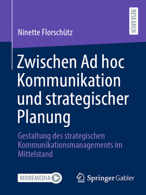 Zwischen Ad hoc Kommunikation und strategischer Planung - ebook